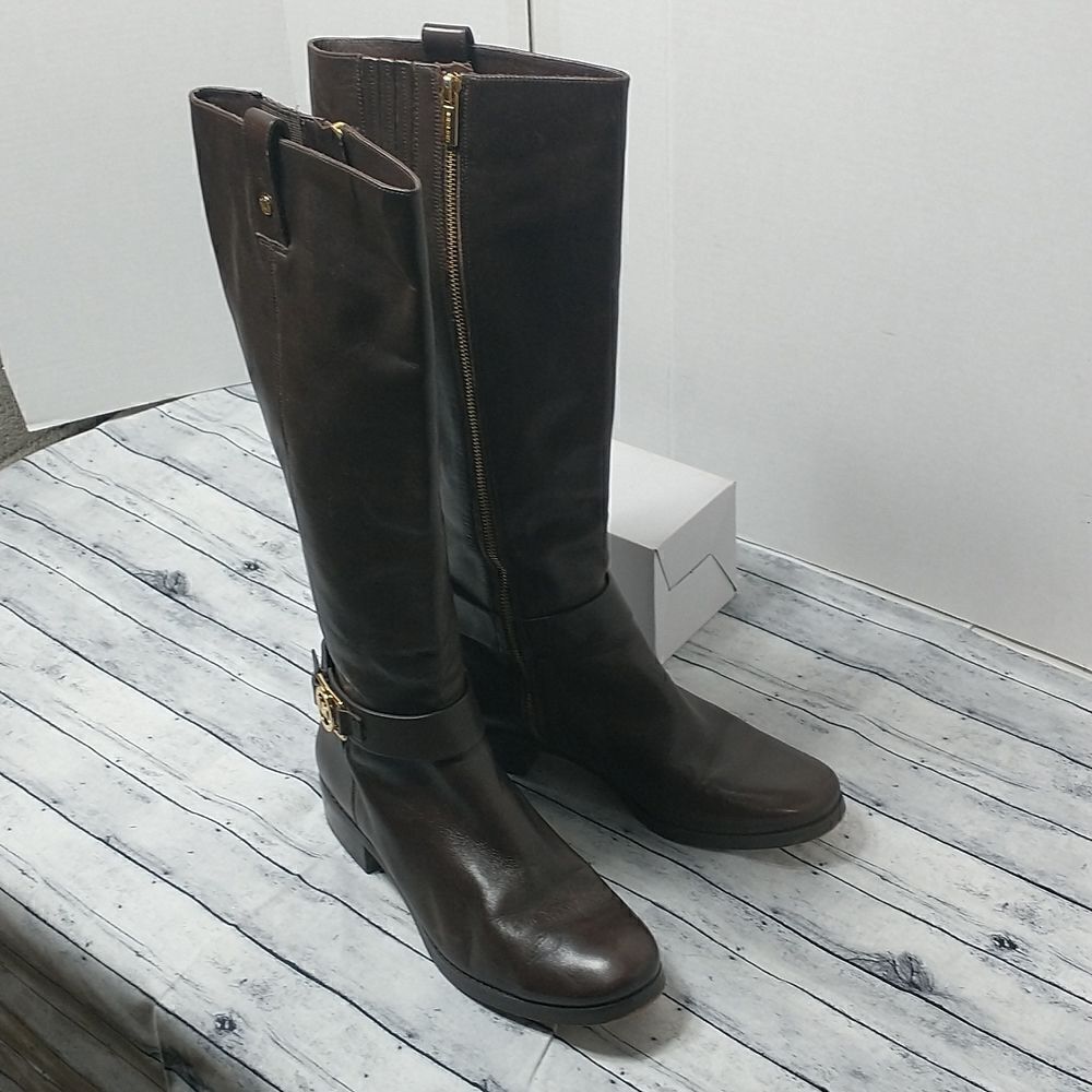 Michael Kors Dark Brown Riding Boots SZ 9.5M - Picture 8 of 10